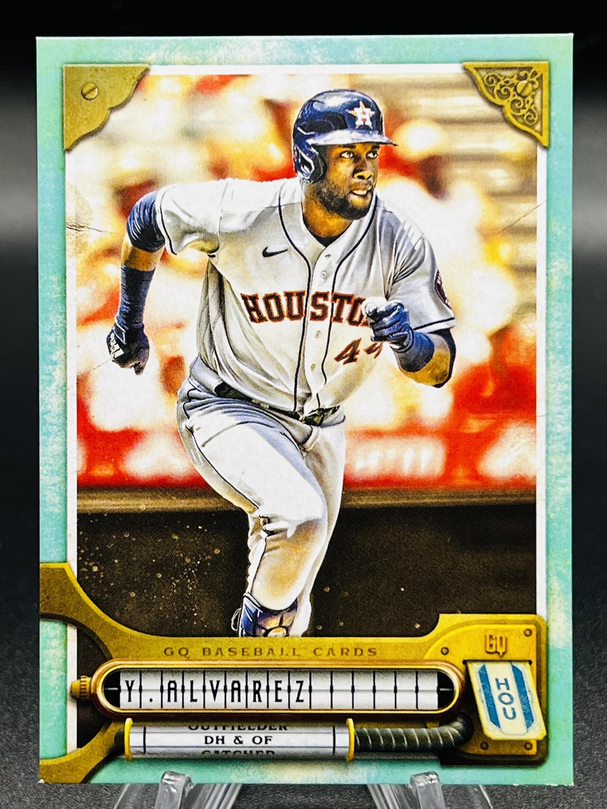 2022 Topps Gypsy Queen #217 Yordan Alvarez Turquoise #/199 SP Houston Astros