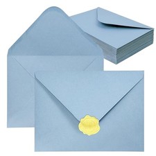 50 PCS Dusty Blue A7 Envelopes, 5 x 7 Envelopes for Wedding Invitation 5x7