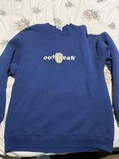 Oneita Vintage 90s Blue Outbreak Logo Sweatshirt Made In The USA Size Large