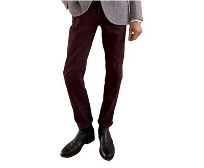 Five Pocket Hose von Brunello Cucinelli, Gr. 46, Bordeaux, Traditional Fit