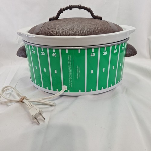 Vtg Crock Pot Football Game Day Slow Cooker 3.5 Qt Tested Works Great Clean - Picture 5 of 8