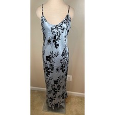 Reformation Parma Beatriz Blue Floral Silk Slip Maxi Dress Size XL
