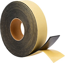 Weather Stripping Door Seal Strip 30 Feet, 2 Inch Wide X 1/8 Thick Black Foam Se