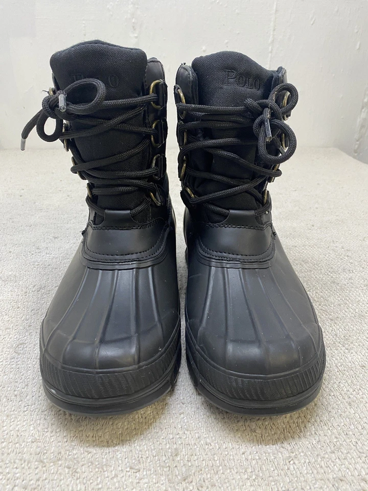 Botas Polo Ralph Lauren Crestwick Duck para hombre 9 D con cordones negras Foto 3 de 4