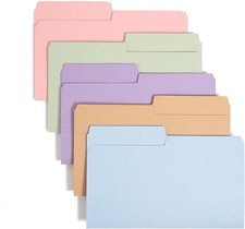 SMEAD SUPERTAB LEGAL FILE FOLDERS 1/2-CUT OVERSIZE ASSORTED 100/BOX (15906)