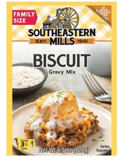 12x Packs Southeastern Mills Biscuit Gravy Mix, Family Size - 4.5oz Each