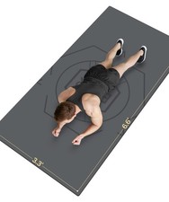 Large Exercise Mat 6'x 3' , Extra Wide Workout Mat for Men and Women, Yoga M...