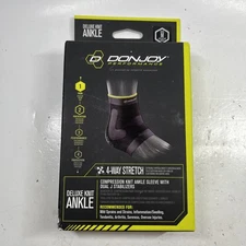 DonJoy Deluxe 4-Way Stretch Compression Knit Ankle Sleeve - M Medium NEW IN BOX
