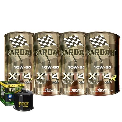 Bardahl XT4R 10W60 Ölwechsel Kit Für Honda VTR1000 F Super Hawk 2003>2005