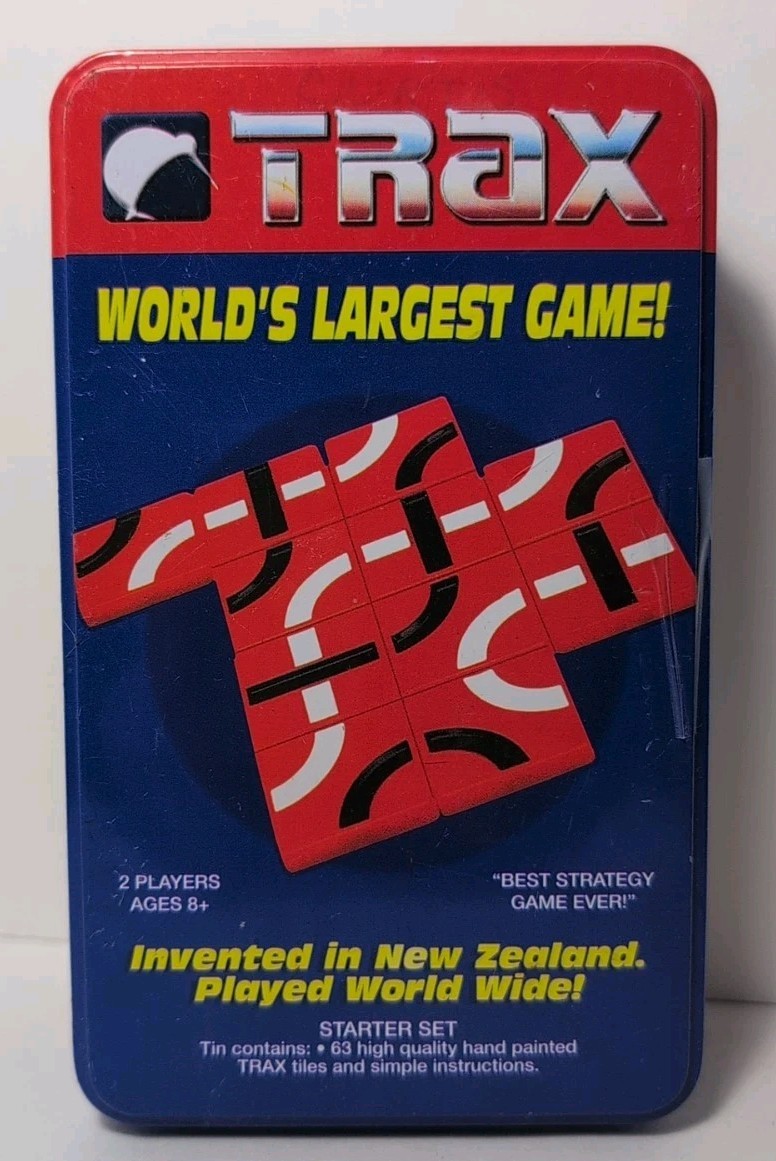 TRAX Strategy Tile Game in COLLECTIBLE TIN 100% COMPLETE 200