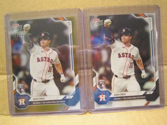Zach Cole 2026 Topps Now #199 Gold + Base 23/50 R/C