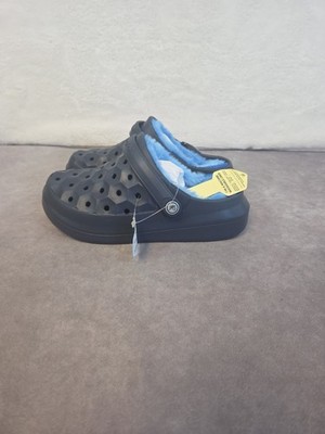 Joybees Fur Lined  Clogs Childs Size 2 Navy NWT