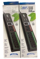 Smart Strip Energy Saving Surge Protector Tier One ECG-7MVR Set of 2