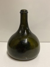 RARE BOUTEILLE OIGNON XVIIe ?Verre opaque  soufflé HAUTE EPOQUE VIN CAVE /BOTTLE