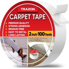 Carpet Tape Double Sided - Rug Grippers for Hardwood 2 Inch / 100 Yards