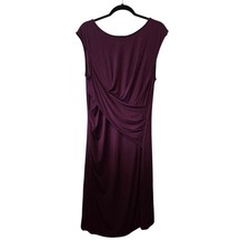 Kut From The Kloth Mollee Sheath Knit Dress Women's Size 14 Burgundy Made in USA