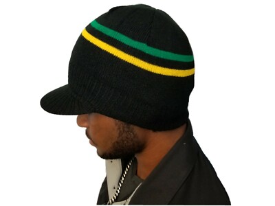 Black Rasta Skull Beanies Hat Winter 