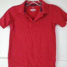 Wonder Nation Boys Red Polo Shirt Size 6-7 SS Cotton Uniform