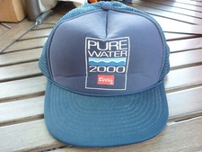 VTG Coors Pure Water 2000 Foam Trucker Hat Snapback Blue Mesh Baseball 80s BEER