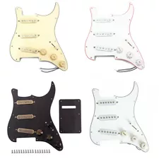 3Ply Prewired Loaded SSS Guitar Pickguard Alnico V Pickups for ST Strat Style
