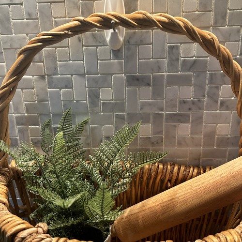Wicker Basket For Flowers, Wall Hanging, Porch-Read Description - Picture 10 of 12