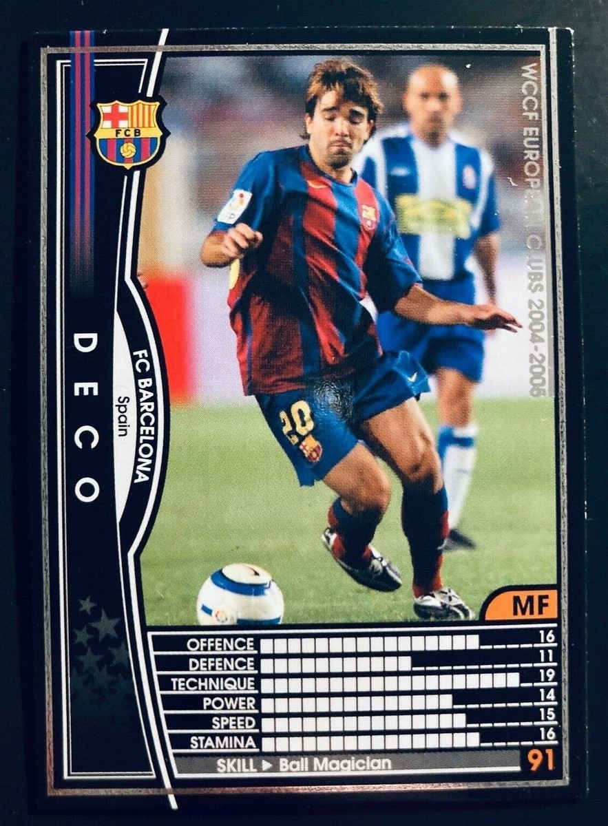 2004-05 Panini WCCF # 184 Deco Barcelona black soccer card