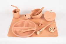 silicone feeding set - 12 Piece Pink