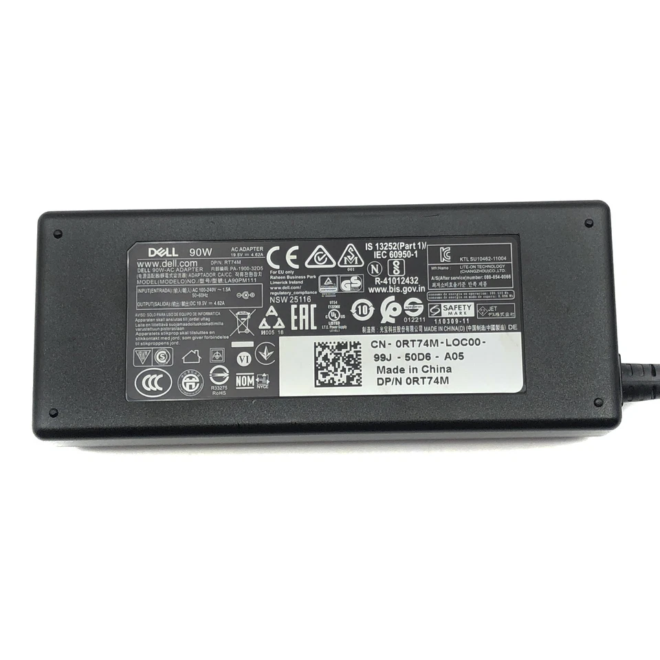 NEW Original LA90PM111 AC Power Adapter 19.5V 4.62A 90W Dell Laptop Charger - Image 2 of 4