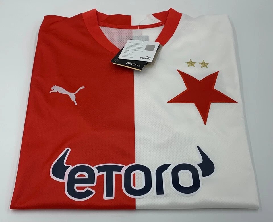 SK Slavia Prag Puma Trikot Größe M L Fußball Tschechien Neu