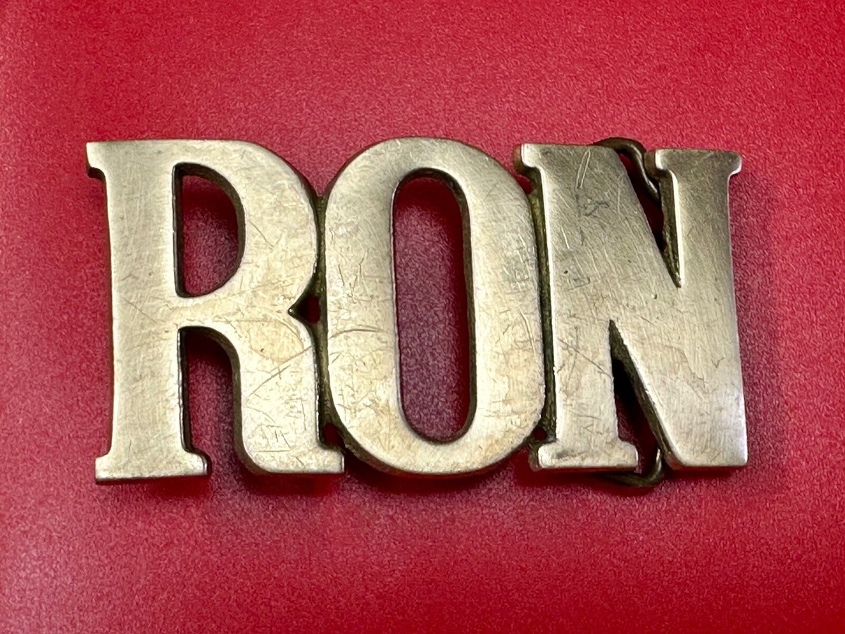 Ron Vintage Name Custom Solid Brass Cutout Belt Buckle By Baron
