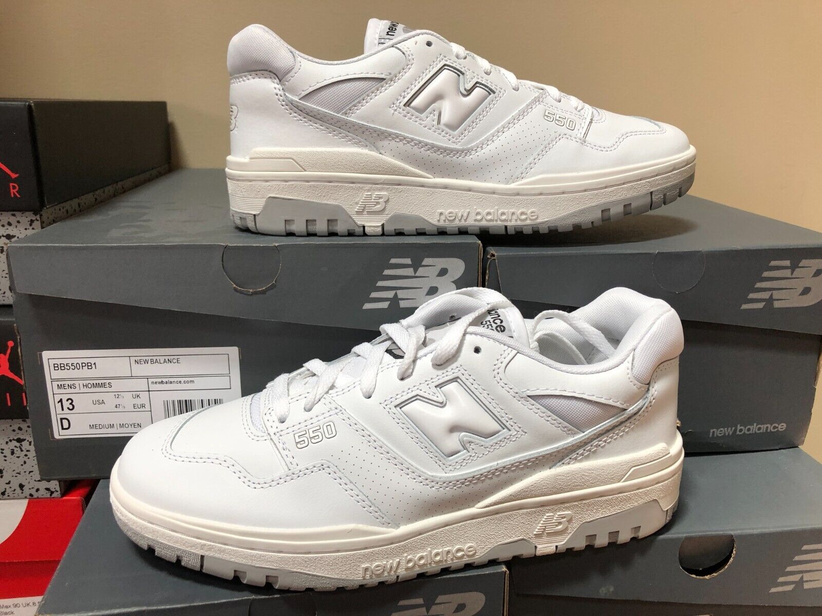 New Balance 550 White Gray BB550PB1 BRAND NEW Men's US Size 6-13