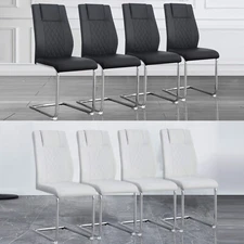 Set of 2/4/6 PU Leather Dining Chair Side Chairs Office Kitchen Seat Furniture
