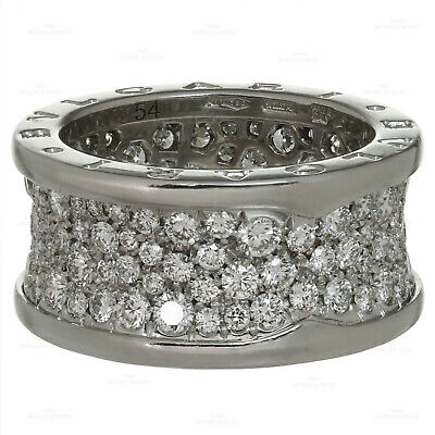 BVLGARI Ring B.Zero1 Diamond White Gold Band Box Papers 54 BVLGARI Ring B.Zero1 Diamond White Gold Band Box Papers 54