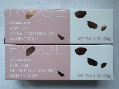 New in Box 2 Pack Trader Joe's Rose Oil Hand Cream Ultra Moisturizing 3oz Each