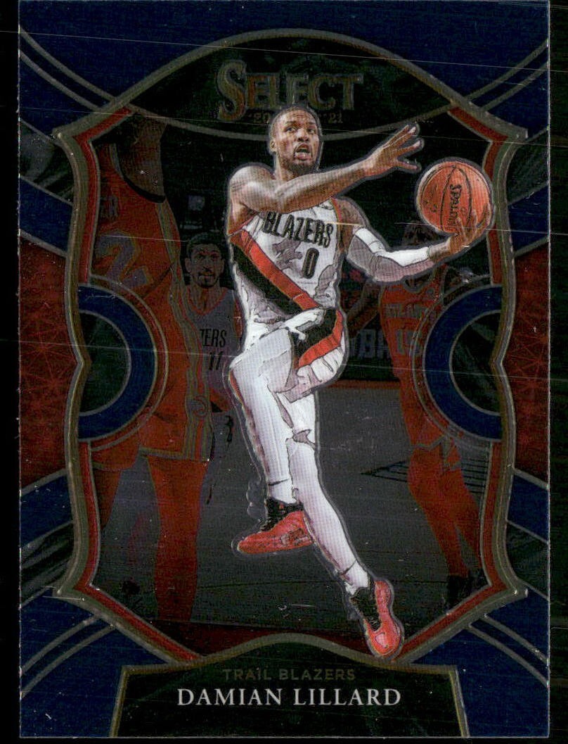 2020-21 Panini Select - Concourse Blue #24 Damian Lillard