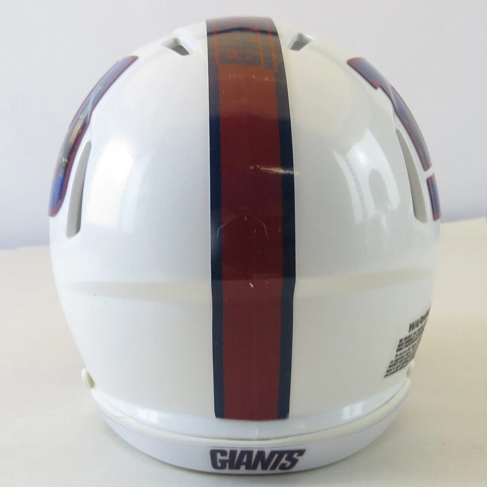 Mini casco personalizado de los New York Giants calcomanías alternativas en blanco Foto 3 de 4