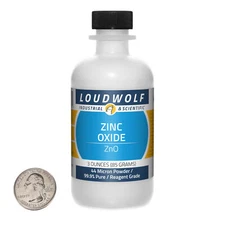 Zinc Oxide / 3 Ounce Bottle / 99.9% Pure Reagent Grade / 44 Micron Powder / USA