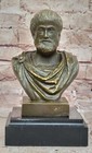 Bronze Aristotle Statue Sculpture Classical Philosophy Bust Home Office Statue