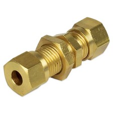BULKHEAD STRAIGHT COMPRESSION EQUAL FITTING 1/4" GAS PIPE TUBE CONNECTOR