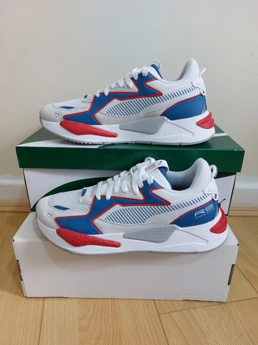 New Puma RS Z Outline Puma White Vallarta Blue UK SIZE 9 EU 43