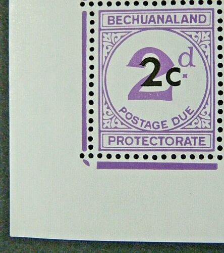 BECHUANALAND 1961 SG D8 2c. SURCHARGE ON 2d. POSTAGE DUE - VIOLET  -  MNH - Picture 1 of 1