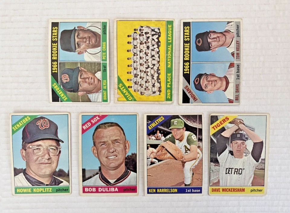 1966 Topps Vintage Baseball 41 Different Starter Set Team Cards Jack Aker RC ⚾ - Изображение 3 из 4