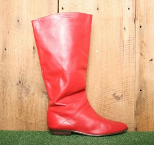 tall red boots