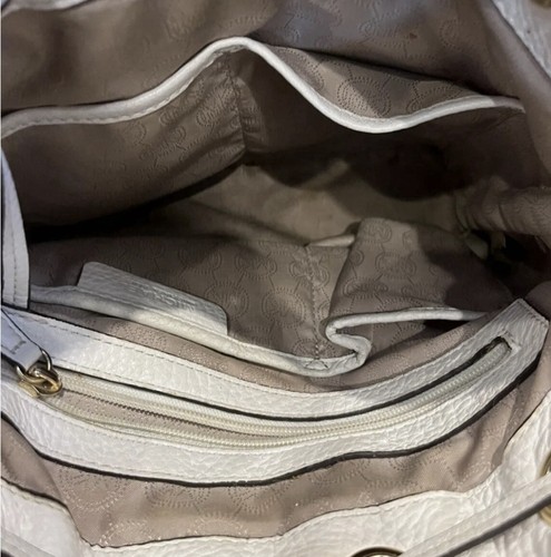 Michael Kors Christie Messenger Fringe Bag In White & Gold - Picture 5 of 7