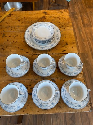 Contemporary fine China by noritake Sri Lanka blue hill tea set