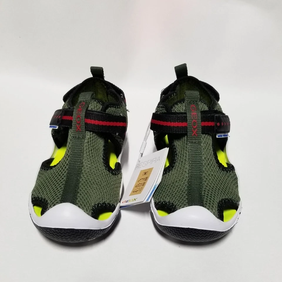 Geox Wader Caged Mesh Grip strap  Olive Green /Black Kids   Sandals US 10.5 - Image 2 of 4