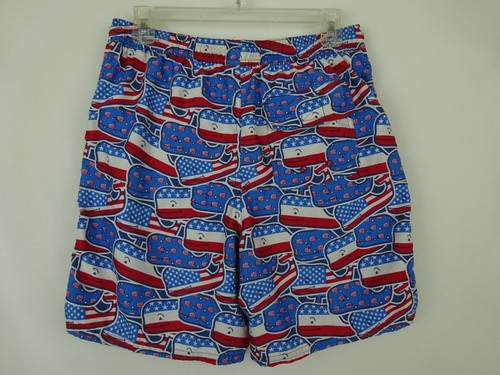 Vineyard Vines Board Shorts ~ Red White Blue Whale American Flag ~ Boys XL/18 - Picture 2 of 9