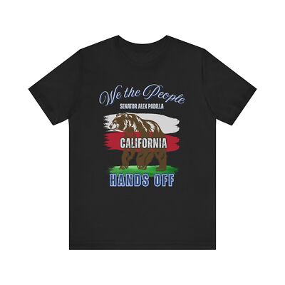 California Bear Unisex Tee, Senator Alex Padilla, Hands Off, 4th of July Shirt