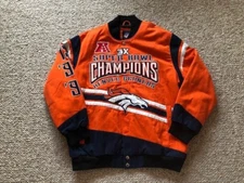 NEW Denver Broncos 3X Super Bowl Champions G-III Cotton Twill Jacket Size 2XL