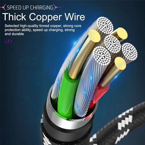 Heavy Duty Fast Charge USB Charger Cable For iPhone 14 13 11 12 8 7 6 5 Lead 3M - Picture 6 of 15